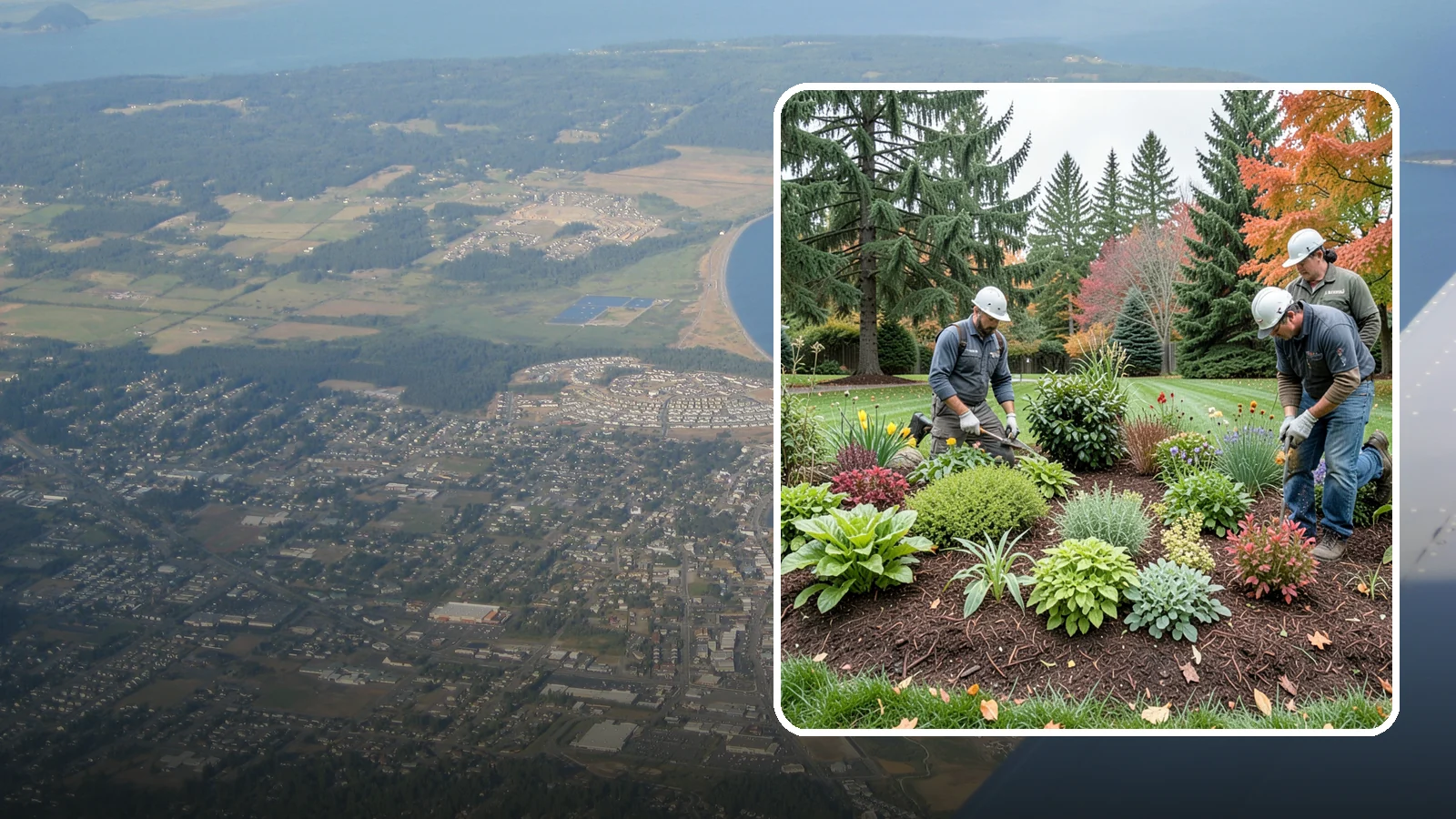 Rain Garden Installation in Oak Harbor, Island County, WA - Beautiful rain gardens that capture and filter stormwater runoff while adding habitat and color.