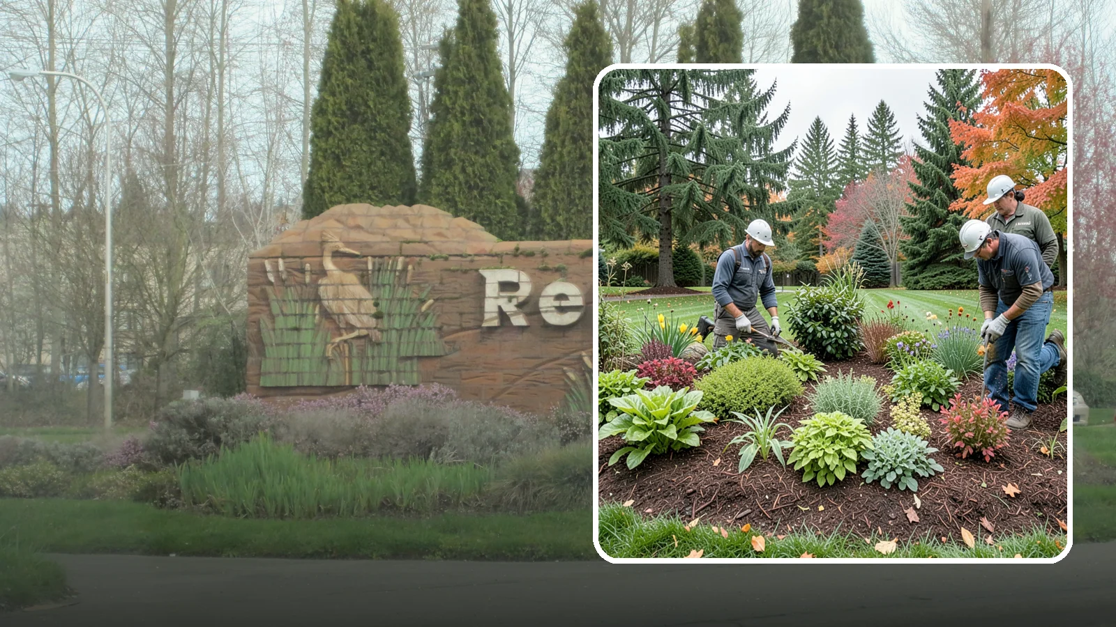 Rain Garden Installation in Renton, King County, WA - Beautiful rain gardens that capture and filter stormwater runoff while adding habitat and color.