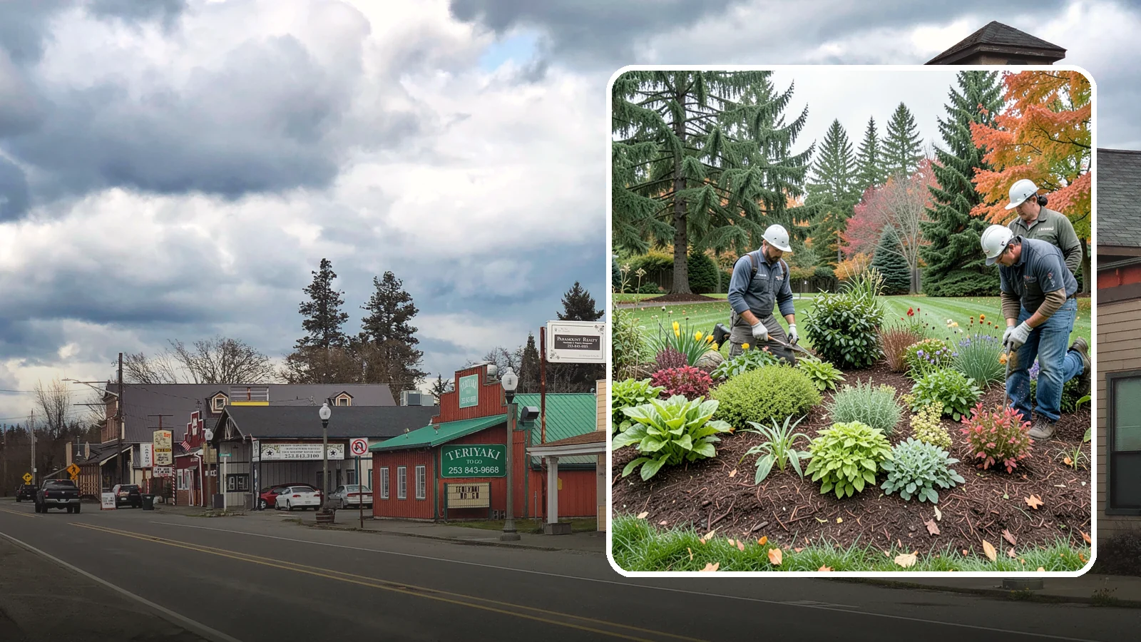 Rain Garden Installation in Roy, Pierce County, WA - Beautiful rain gardens that capture and filter stormwater runoff while adding habitat and color.