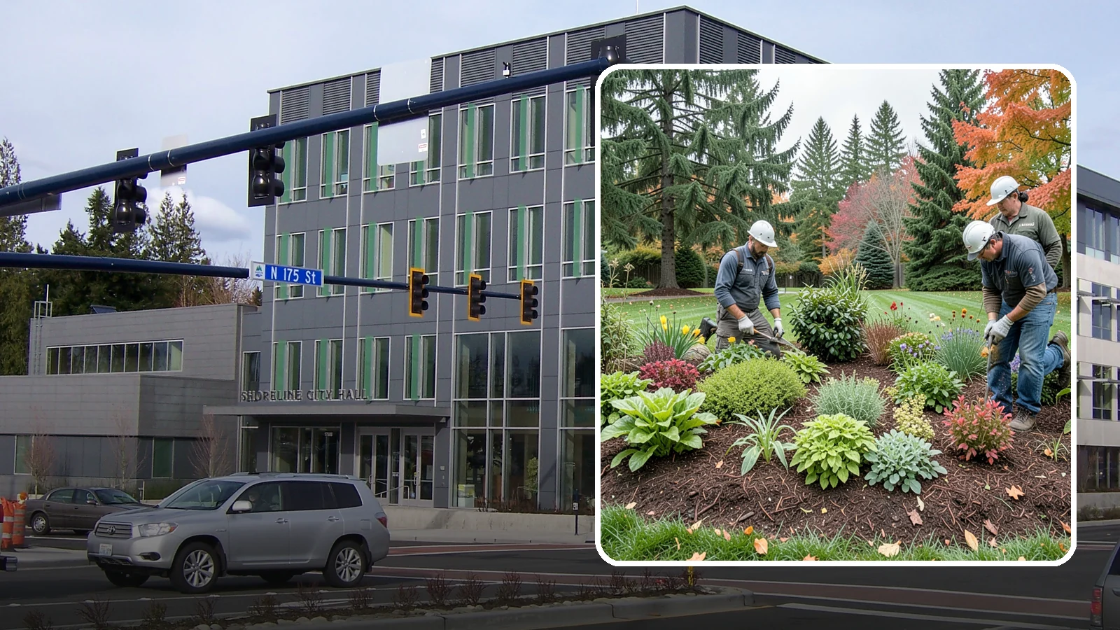 Rain Garden Installation in Shoreline, King County, WA - Beautiful rain gardens that capture and filter stormwater runoff while adding habitat and color.