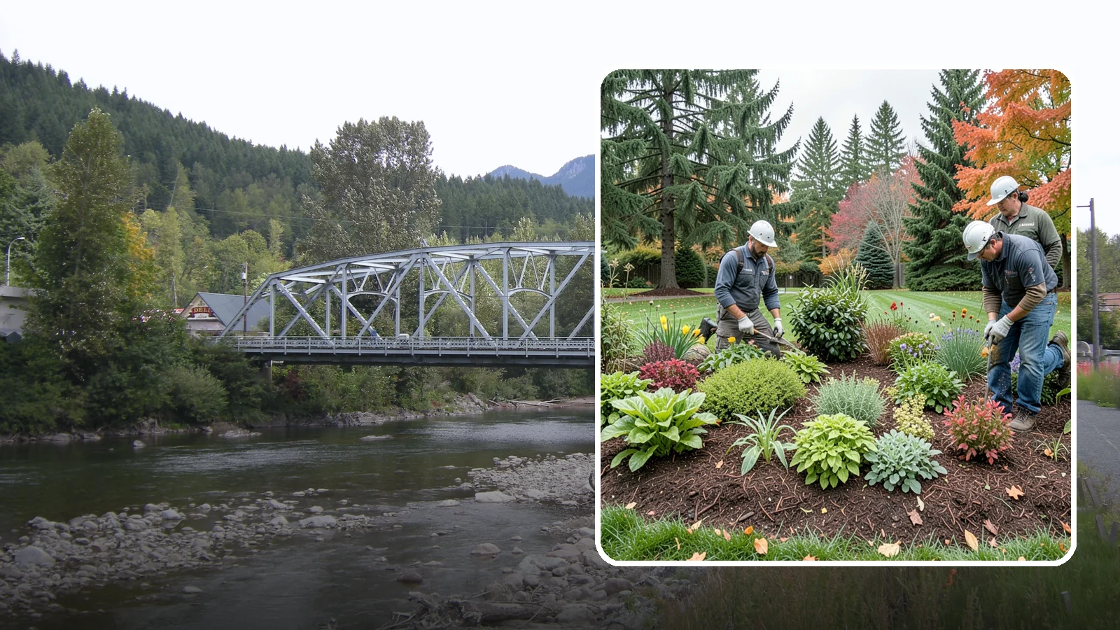 Rain Garden Installation in Skykomish, King County, WA - Beautiful rain gardens that capture and filter stormwater runoff while adding habitat and color.