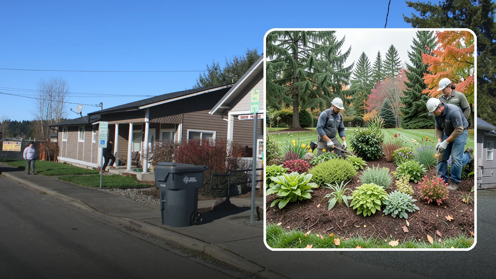 Rain Garden Installation in South Prairie, Pierce County, WA - Beautiful rain gardens that capture and filter stormwater runoff while adding habitat and color.