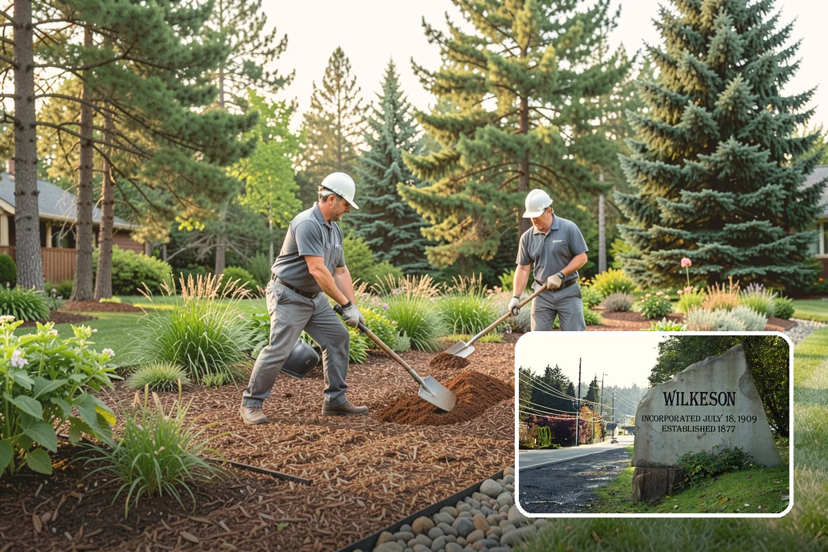 Rain Garden Installation in Wilkeson, Pierce County, WA - Captures and filters stormwater