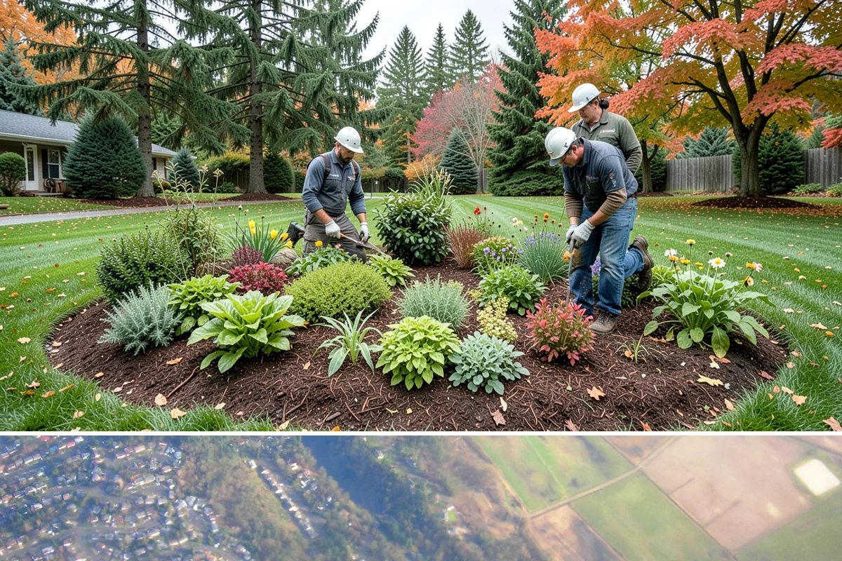 Retail Landscape Maintenance in Algona, King County, WA - Maintained year-round, with heavier bed and turf work in the growing season and winter emphasis on leaf removal, moss, and safe...