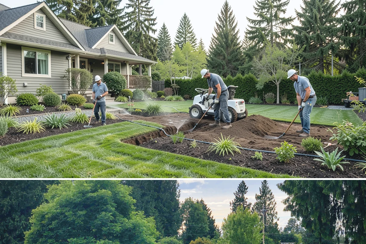 Retail Landscape Maintenance in Bonney Lake, Pierce County, WA - Maintained year-round, with heavier bed and turf work in the growing season and winter emphasis on leaf removal, moss, and safe...