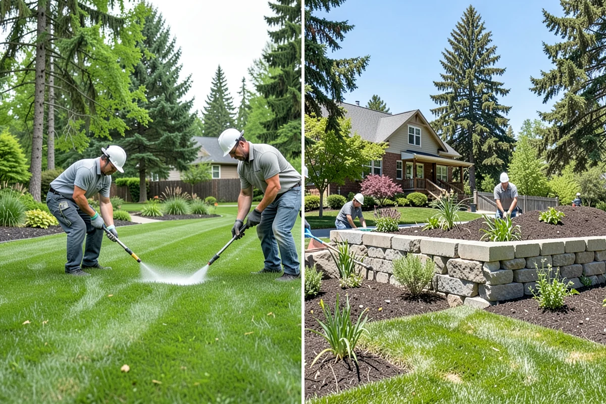 Retail Landscape Maintenance in DuPont, Pierce County, WA - Evaluate the center's entrances, islands, and pedestrian routes