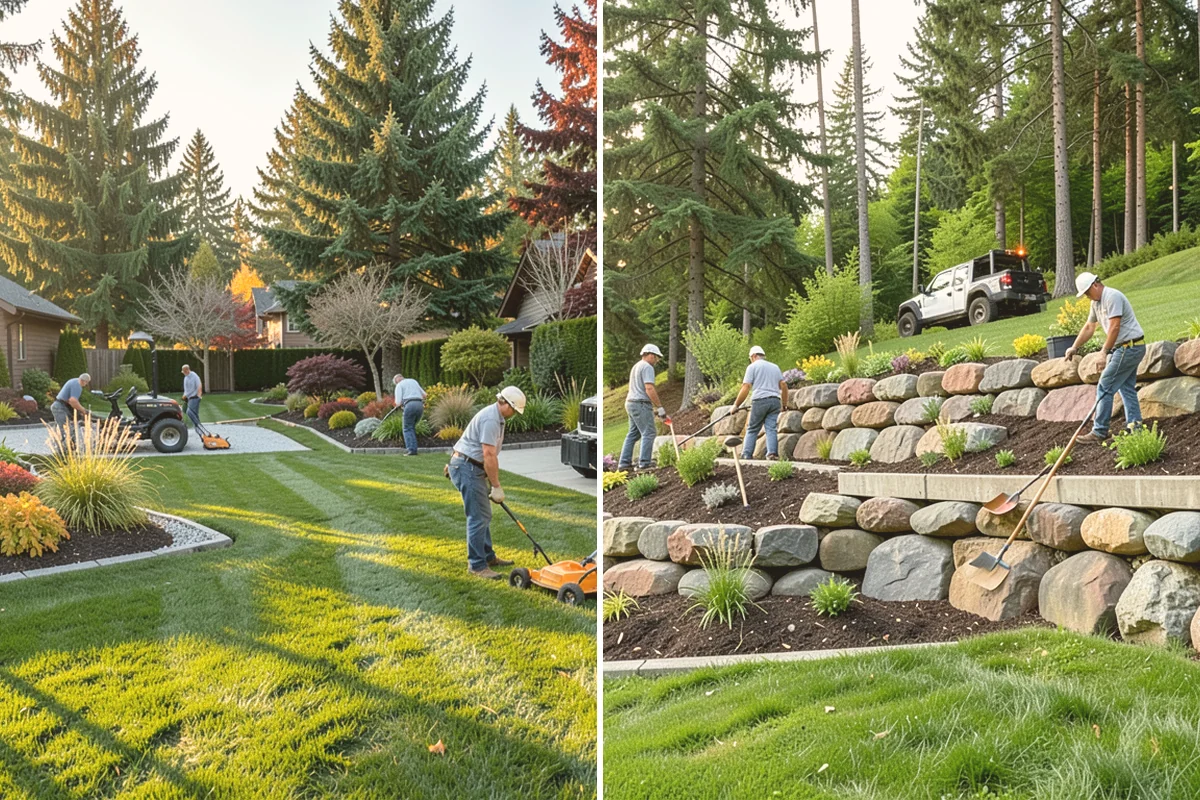 Retail Landscape Maintenance in Eatonville, Pierce County, WA - Evaluate the center's entrances, islands, and pedestrian routes