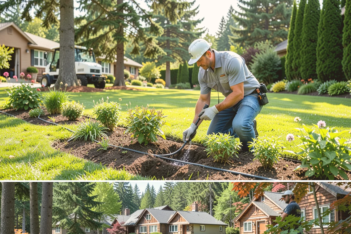 Retail Landscape Maintenance in Edgewood, Pierce County, WA - Maintained year-round, with heavier bed and turf work in the growing season and winter emphasis on leaf removal, moss, and safe...