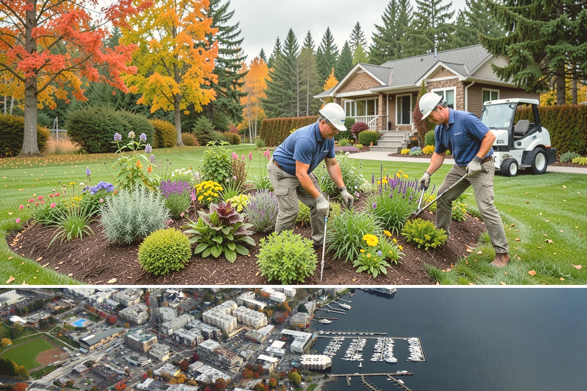 Retail Landscape Maintenance in Kirkland, King County, WA - Maintained year-round, with heavier bed and turf work in the growing season and winter emphasis on leaf removal, moss, and safe...