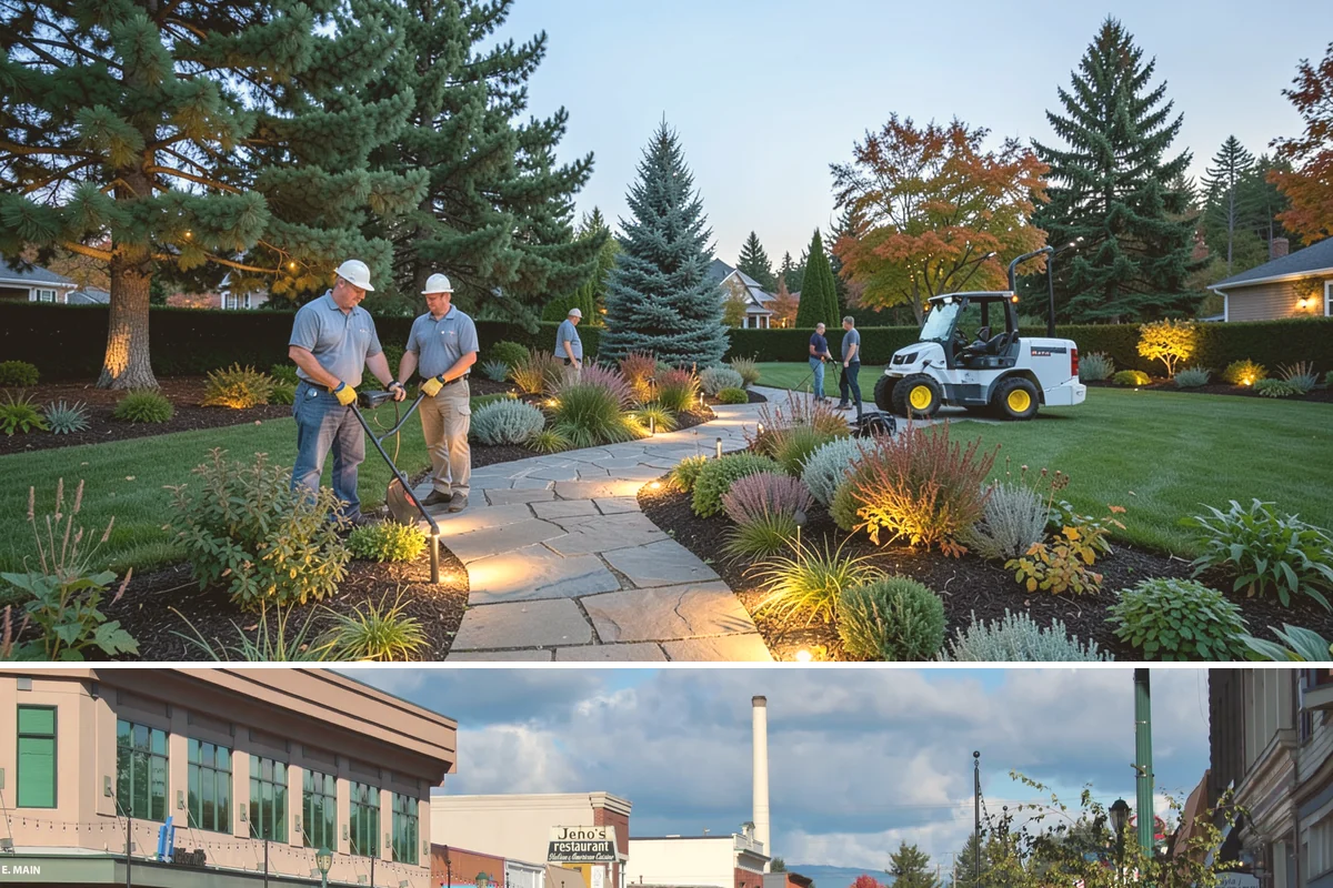 Retail Landscape Maintenance in Monroe, Snohomish County, WA - Maintained year-round, with heavier bed and turf work in the growing season and winter emphasis on leaf removal, moss, and safe...