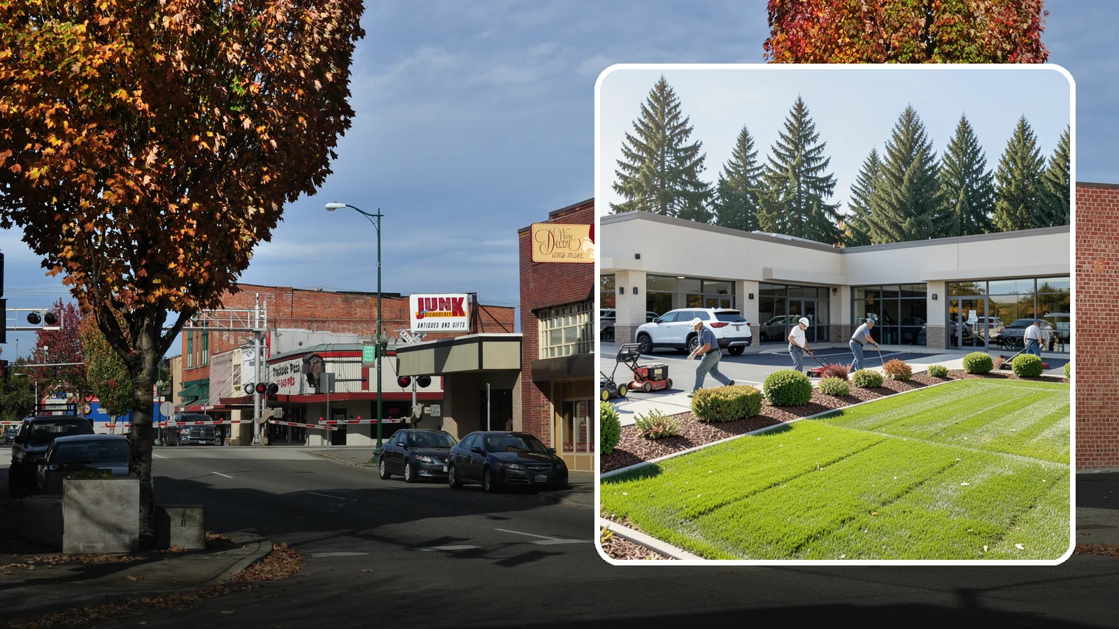 Retail Landscape Maintenance in Puyallup, Pierce County, WA - Storefront and shopping-center grounds care that keeps retail properties inviting, clean, and traffic-ready for shoppers.