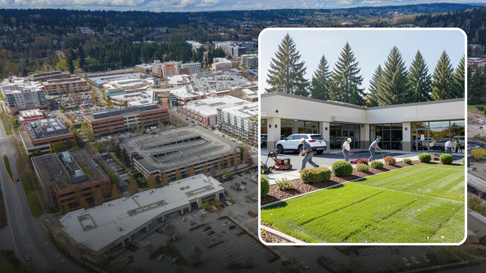 Retail Landscape Maintenance in Redmond, King County, WA - Storefront and shopping-center grounds care that keeps retail properties inviting, clean, and traffic-ready for shoppers.
