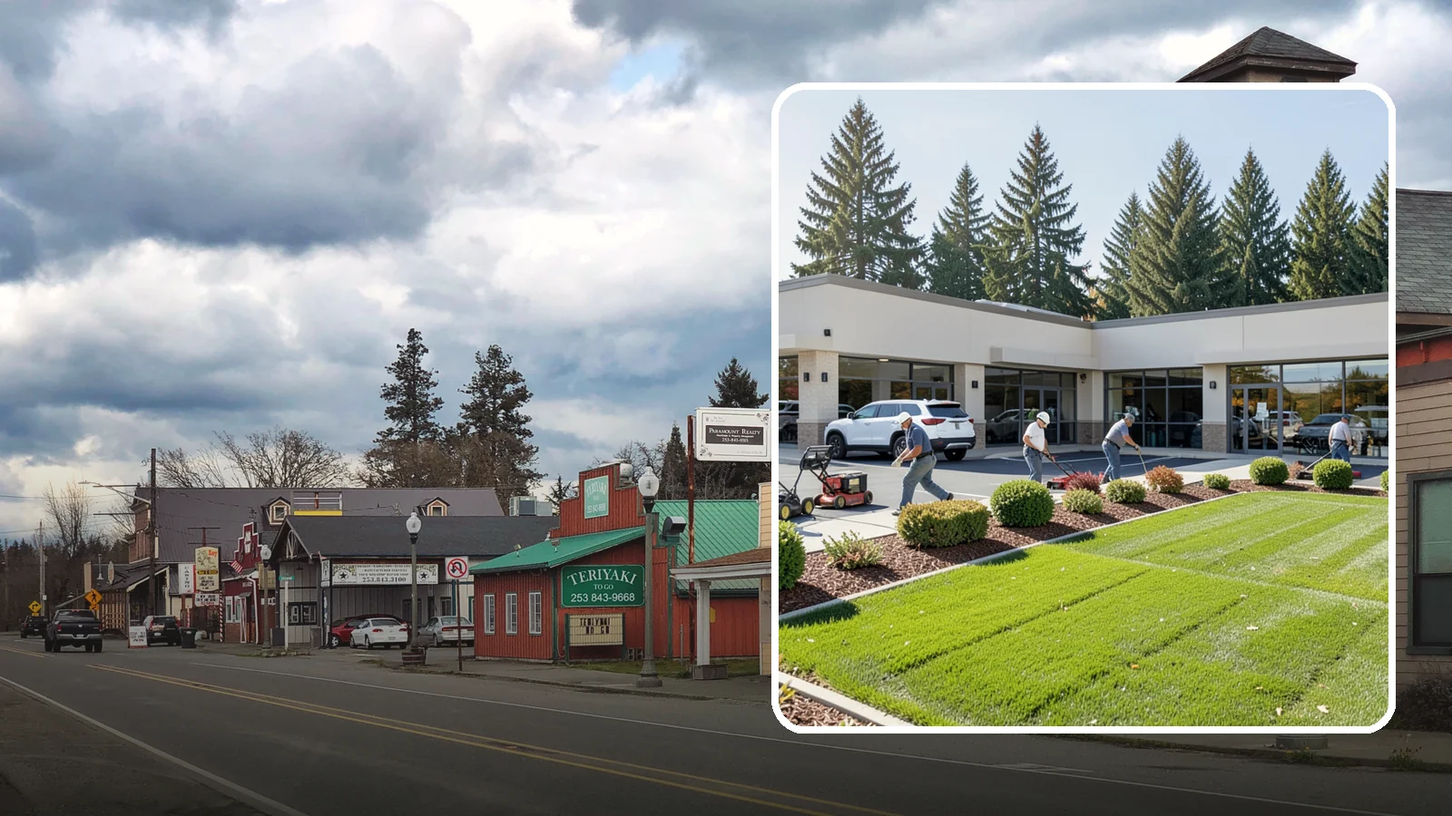 Retail Landscape Maintenance in Roy, Pierce County, WA - Storefront and shopping-center grounds care that keeps retail properties inviting, clean, and traffic-ready for shoppers.