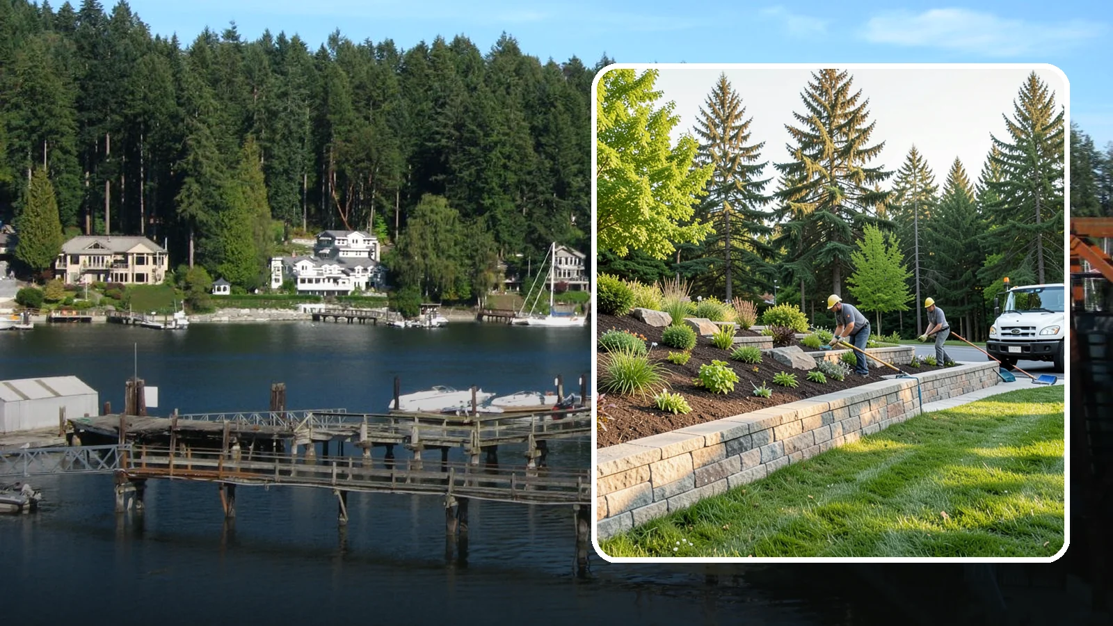 Retaining Wall Installation in Gig Harbor, Pierce County, WA - Engineered retaining walls that hold back slopes, create level space, and control erosion for good.
