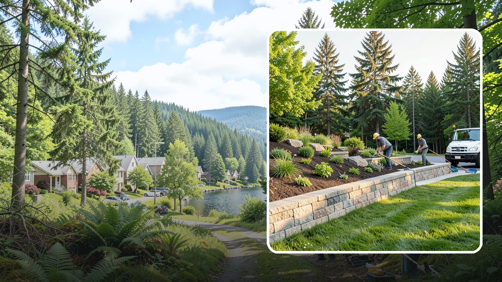 Retaining Wall Installation in Lake Forest Park, King County, WA - Engineered retaining walls that hold back slopes, create level space, and control erosion for good.