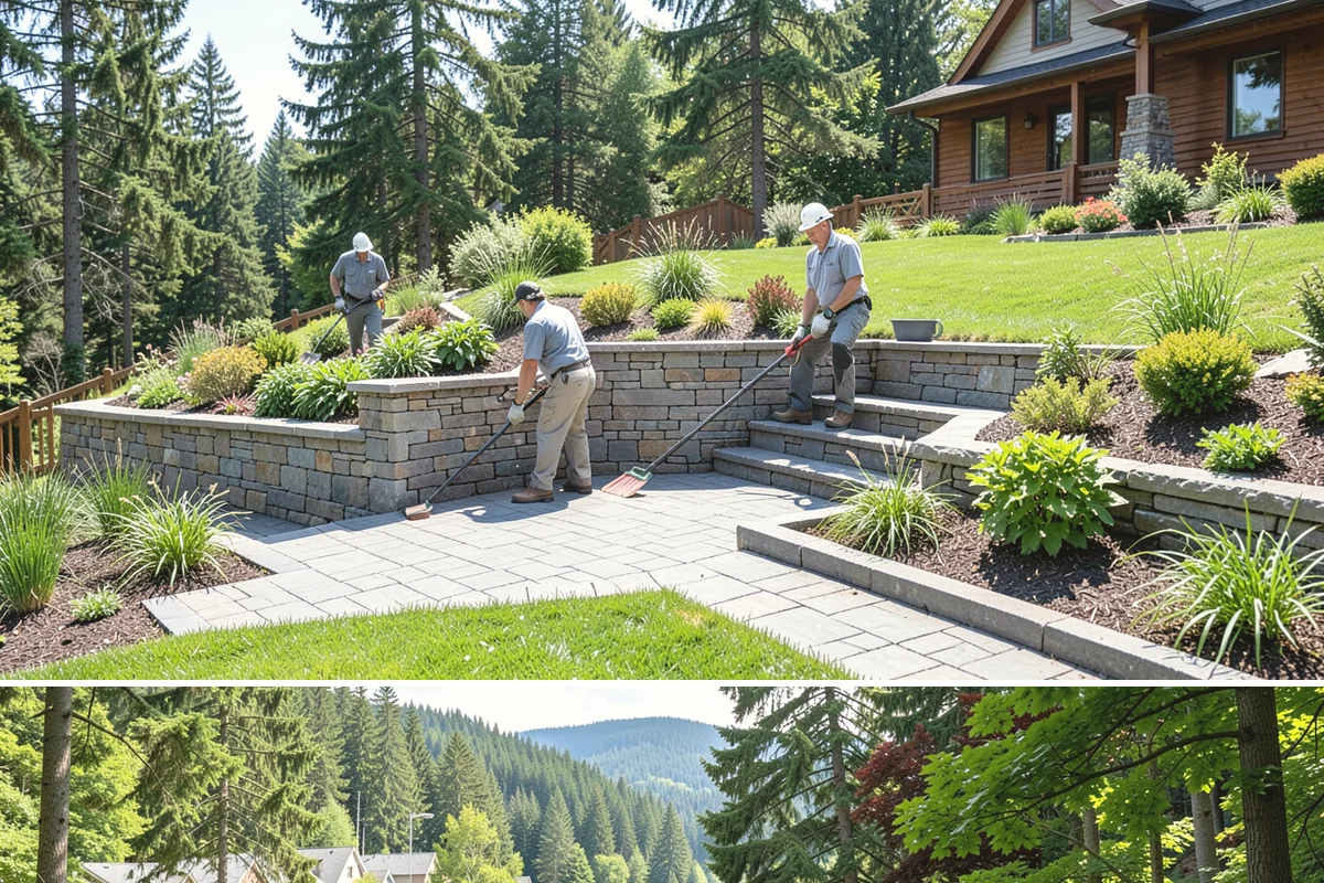 Retaining Wall Installation in Lake Forest Park, King County, WA - Best built spring through fall.