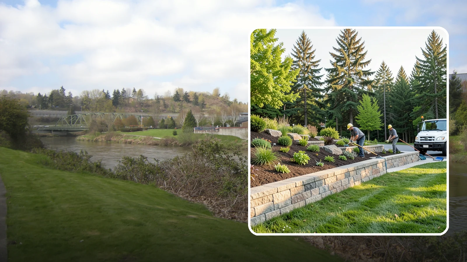Retaining Wall Installation in Tukwila, King County, WA - Engineered retaining walls that hold back slopes, create level space, and control erosion for good.
