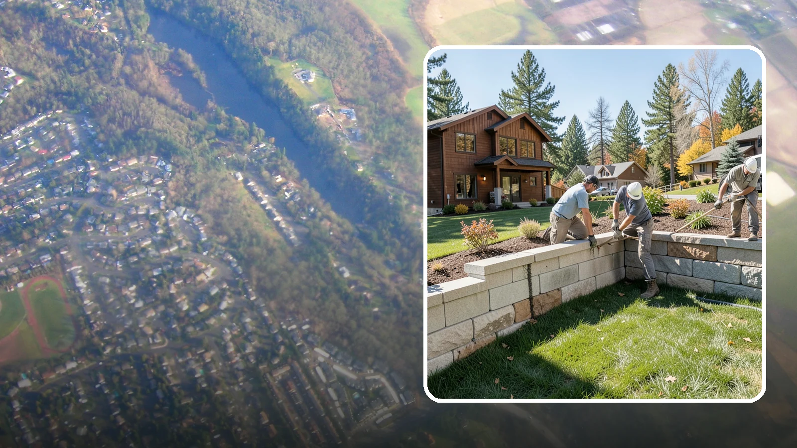 Retaining Wall Repair in Algona, King County, WA - Repair of failing, bulging, or leaning retaining walls to restore structural integrity and safety.