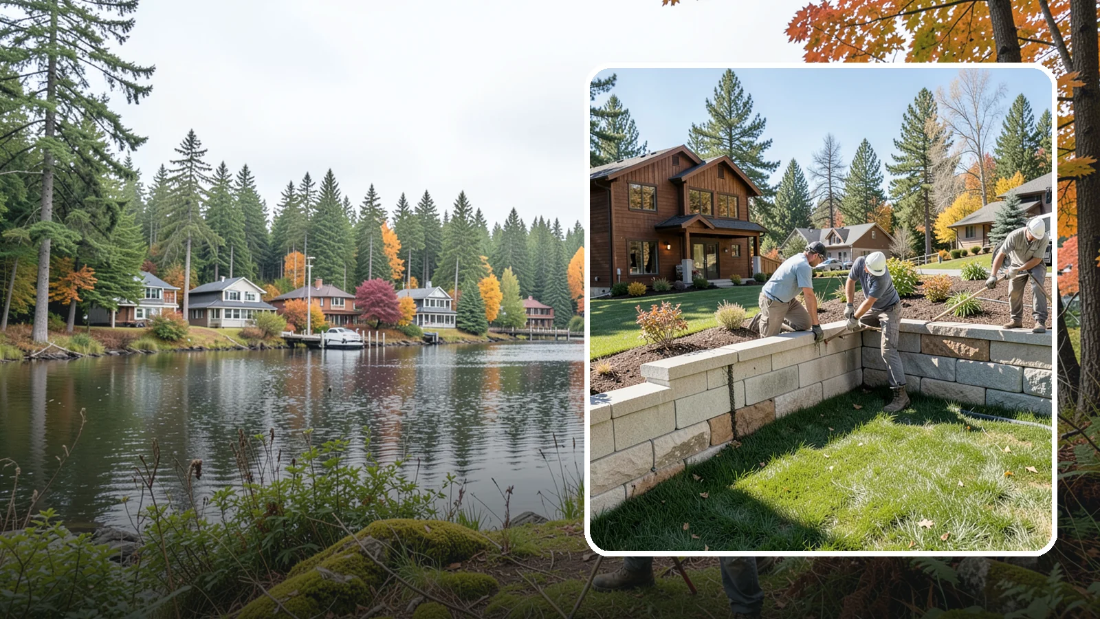 Retaining Wall Repair in La Conner, Skagit County, WA - Repair of failing, bulging, or leaning retaining walls to restore structural integrity and safety.