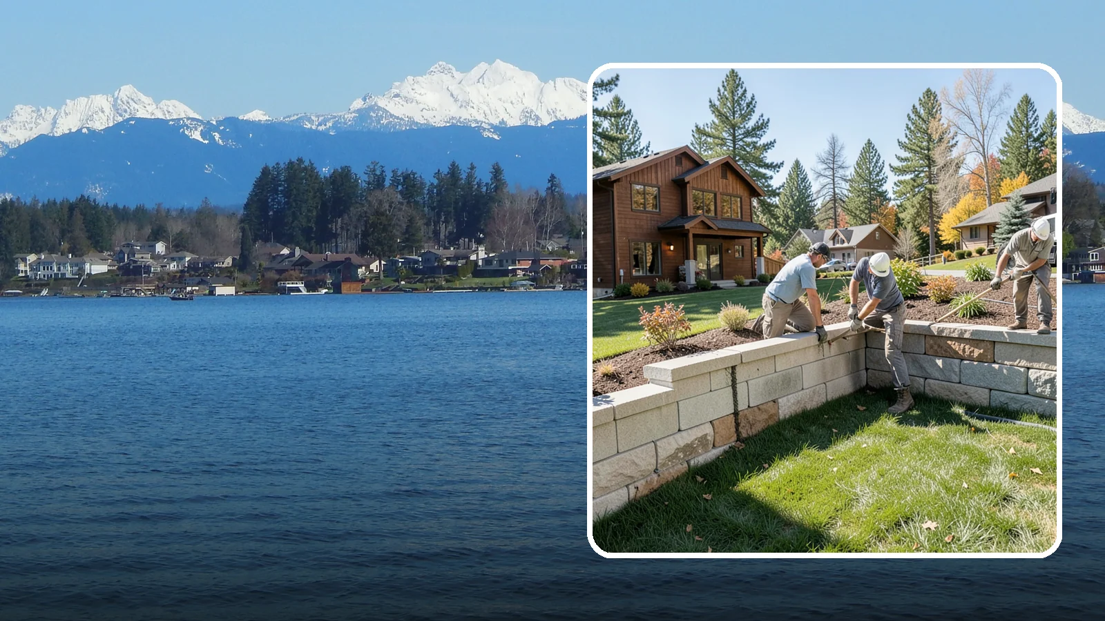 Retaining Wall Repair in Lake Stevens, Snohomish County, WA - Repair of failing, bulging, or leaning retaining walls to restore structural integrity and safety.