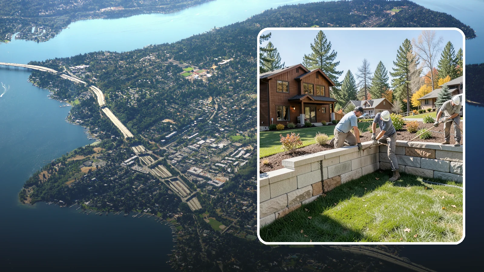 Retaining Wall Repair in Mercer Island, King County, WA - Repair of failing, bulging, or leaning retaining walls to restore structural integrity and safety.