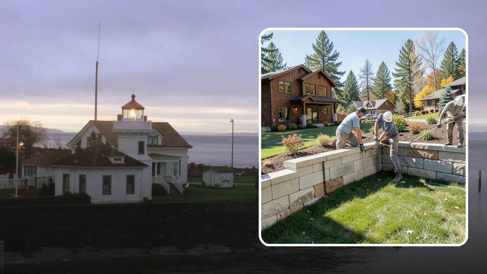 Retaining Wall Repair in Mukilteo, Snohomish County, WA - Repair of failing, bulging, or leaning retaining walls to restore structural integrity and safety.