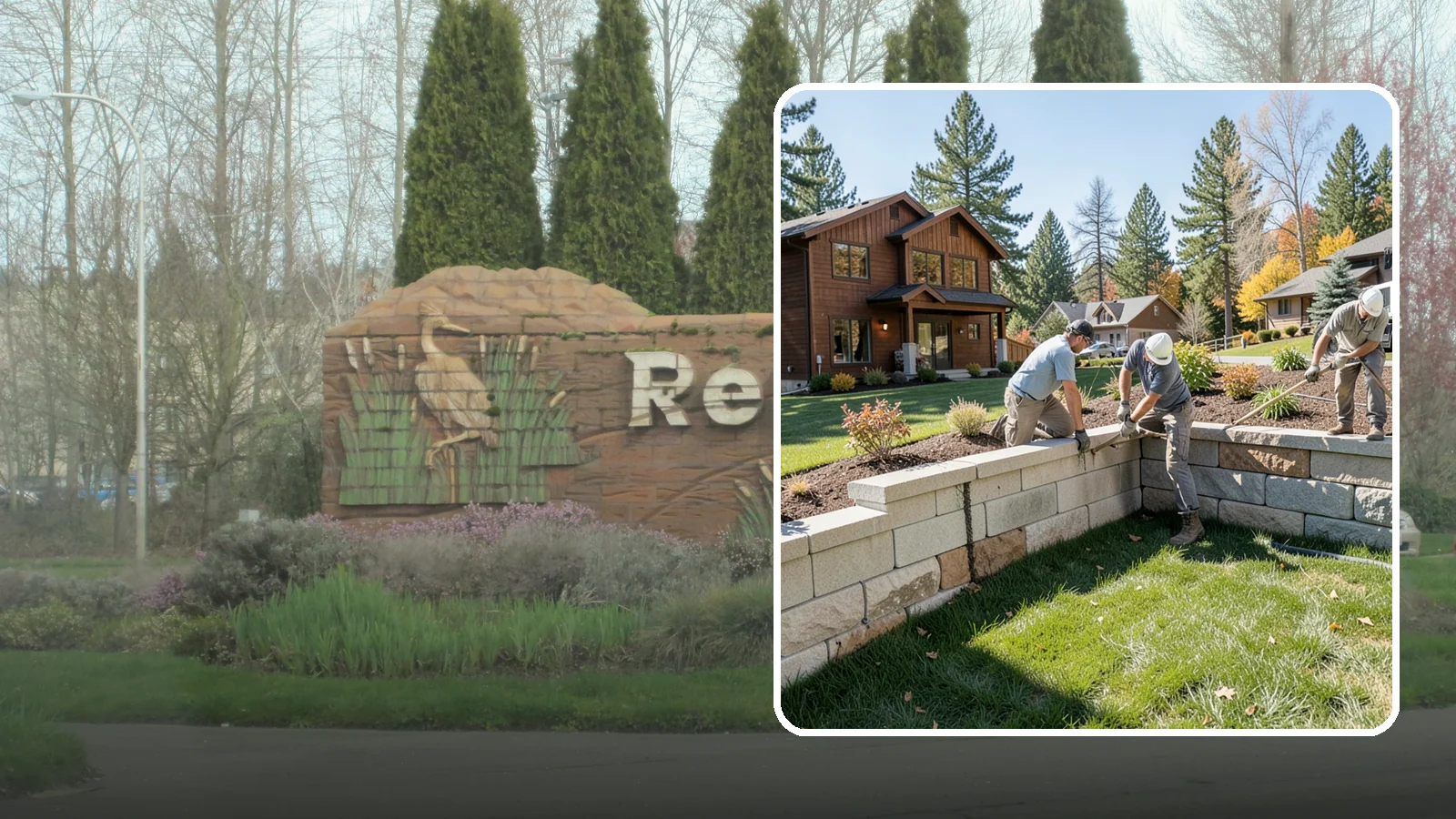 Retaining Wall Repair in Renton, King County, WA - Repair of failing, bulging, or leaning retaining walls to restore structural integrity and safety.