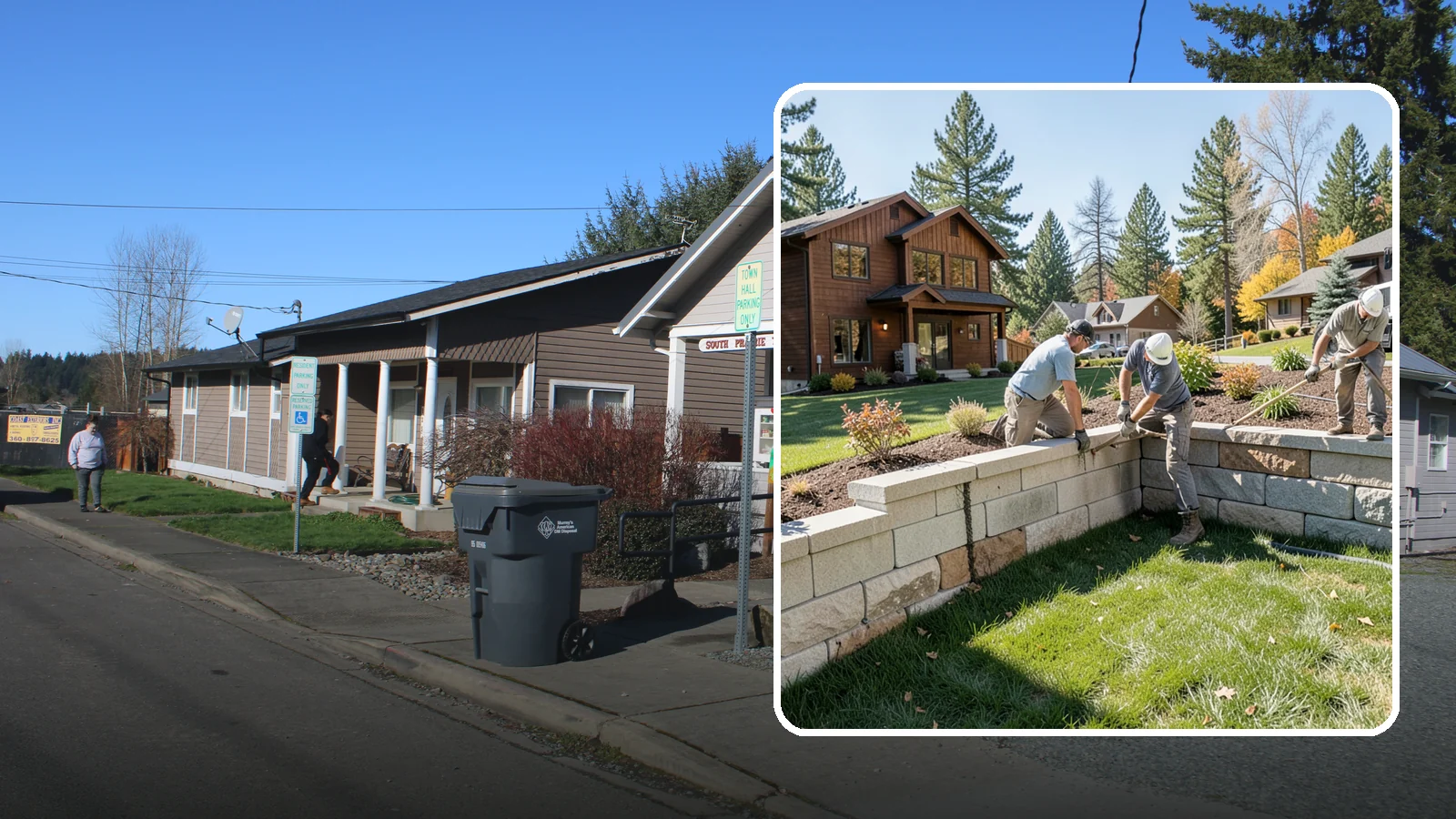 Retaining Wall Repair in South Prairie, Pierce County, WA - Repair of failing, bulging, or leaning retaining walls to restore structural integrity and safety.
