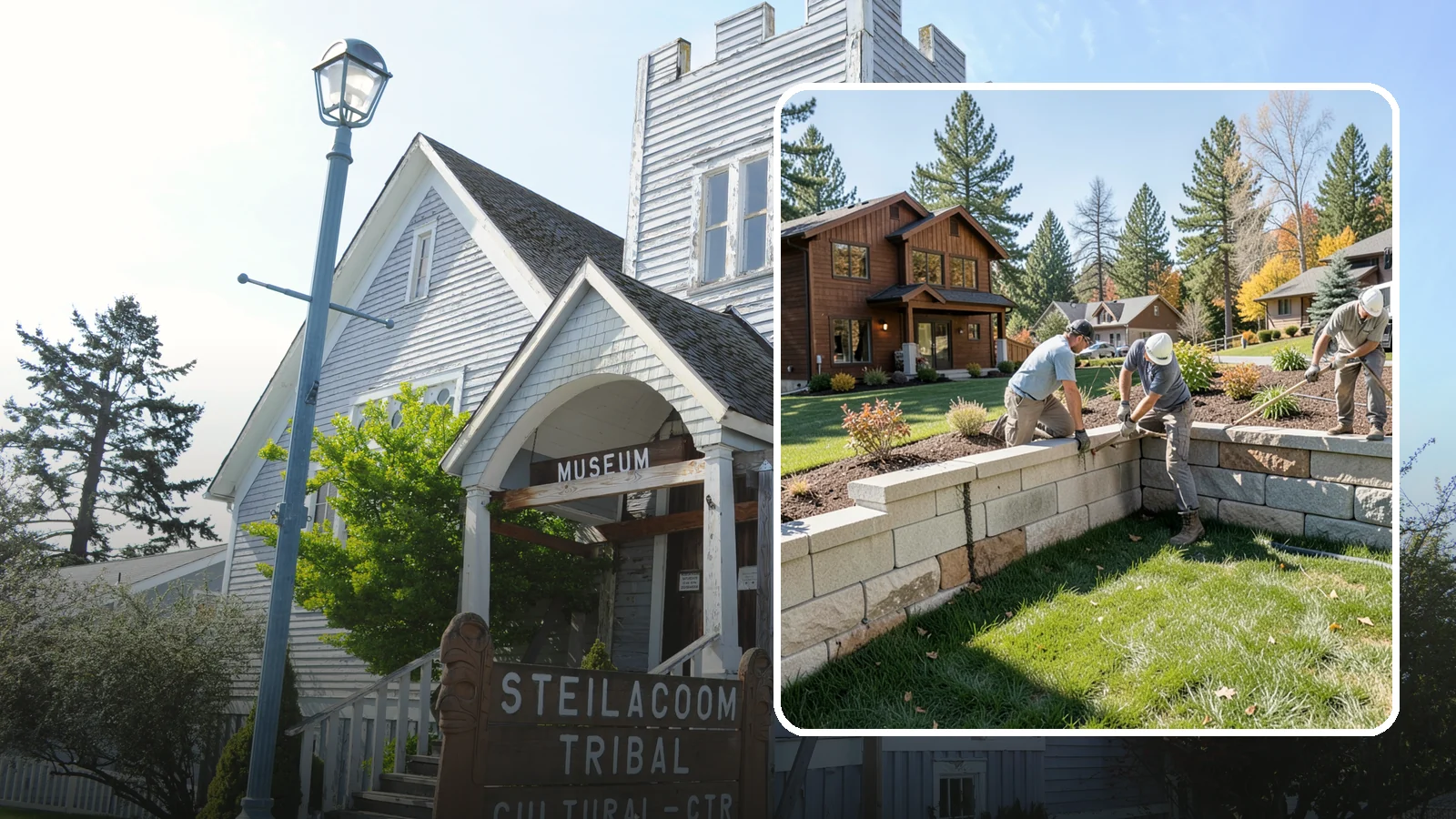 Retaining Wall Repair in Steilacoom, Pierce County, WA - Repair of failing, bulging, or leaning retaining walls to restore structural integrity and safety.