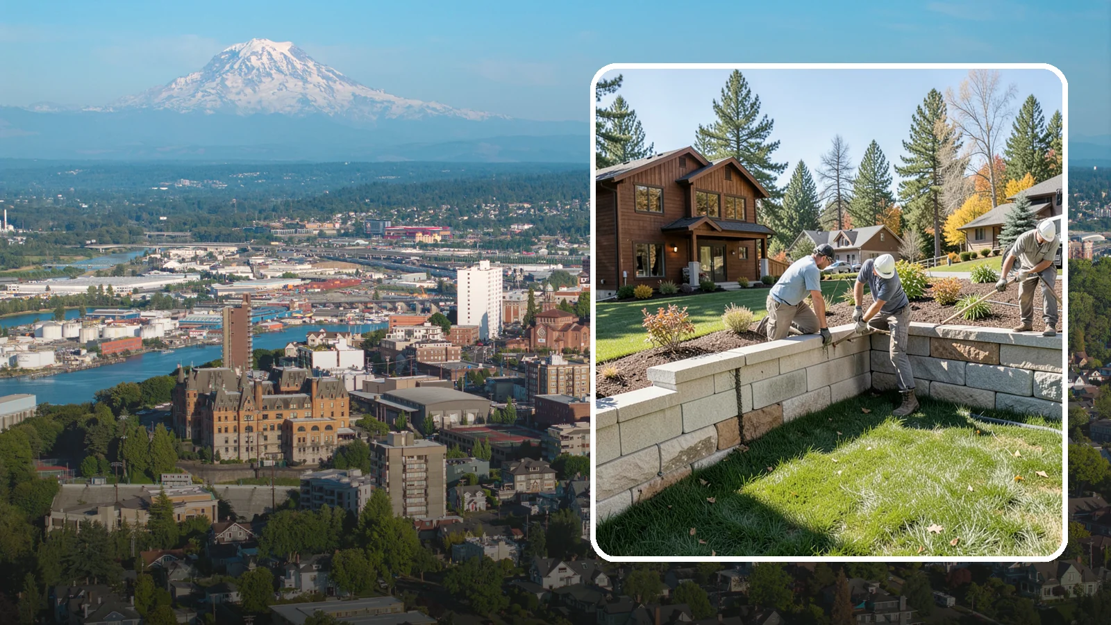Retaining Wall Repair in Tacoma, Pierce County, WA - Repair of failing, bulging, or leaning retaining walls to restore structural integrity and safety.