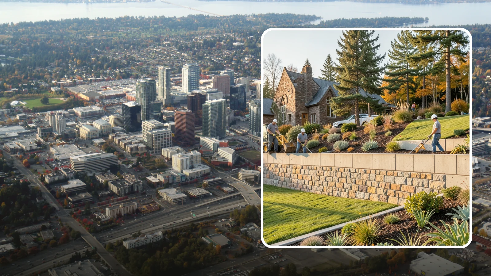 Retaining Walls in Bellevue, King County, WA - Design and construction of durable retaining walls for structural support, terracing, and usable space.
