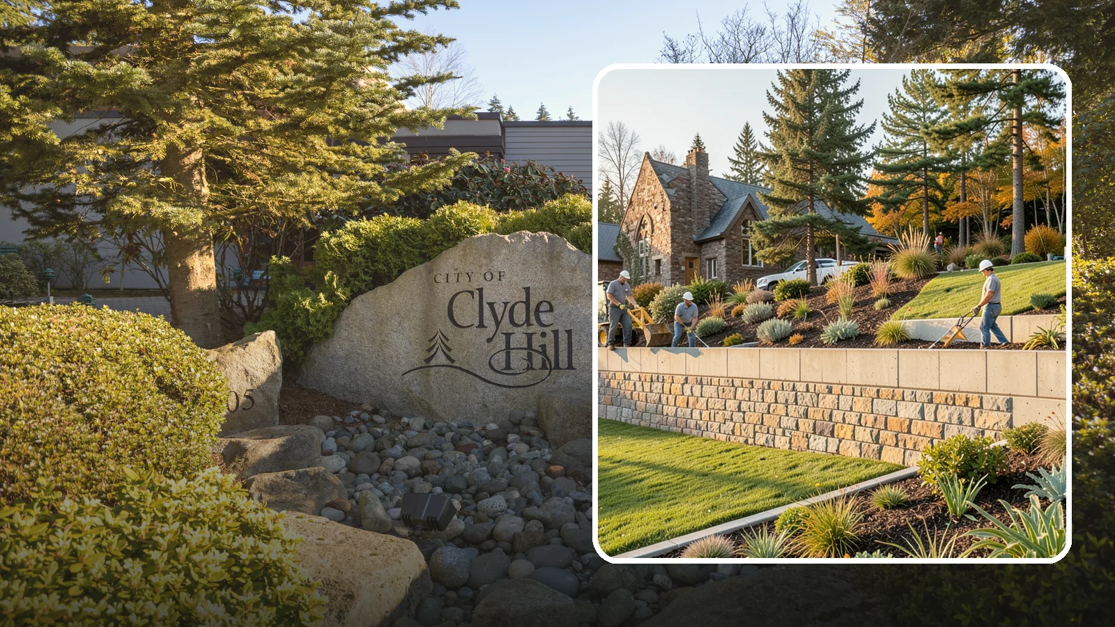 Retaining Walls in Clyde Hill, King County, WA - Design and construction of durable retaining walls for structural support, terracing, and usable space.