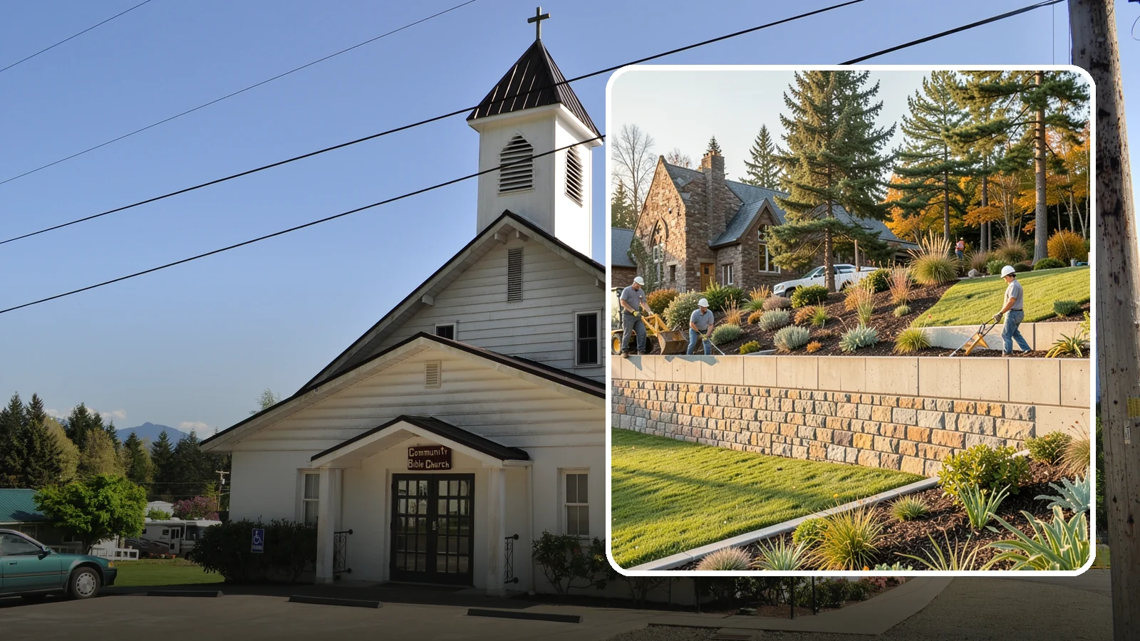 Retaining Walls in Concrete, Skagit County, WA - Design and construction of durable retaining walls for structural support, terracing, and usable space.