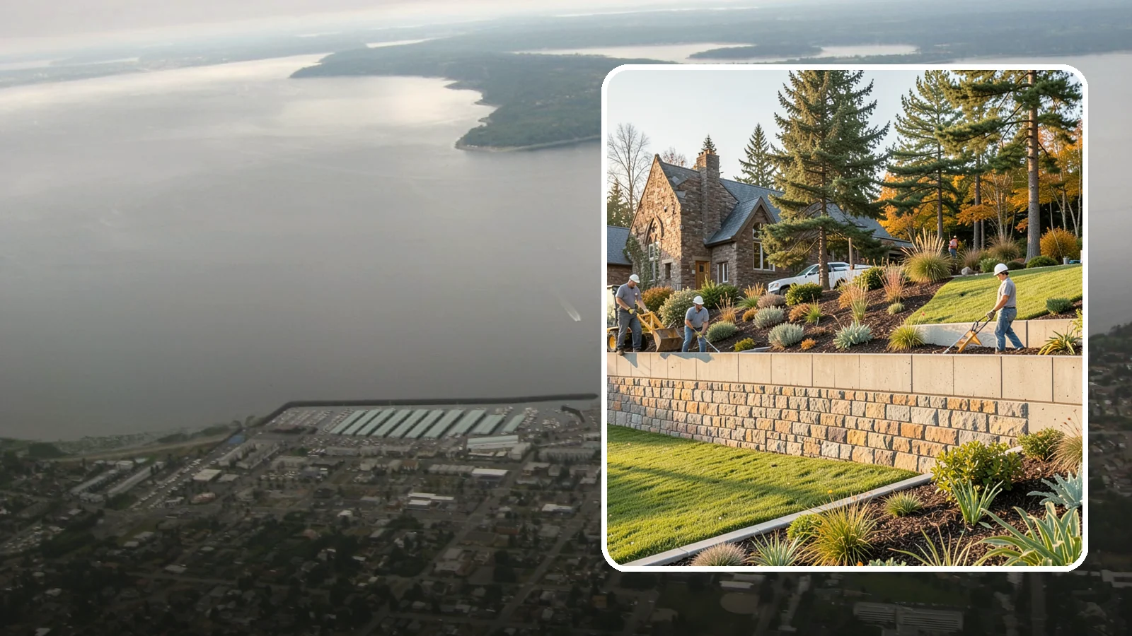 Retaining Walls in Des Moines, King County, WA - Design and construction of durable retaining walls for structural support, terracing, and usable space.