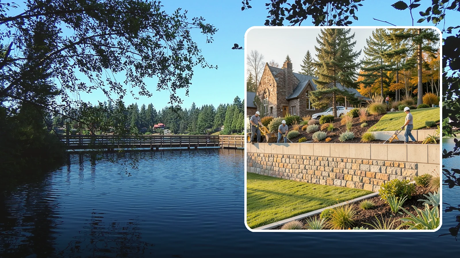 Retaining Walls in Federal Way, King County, WA - Design and construction of durable retaining walls for structural support, terracing, and usable space.