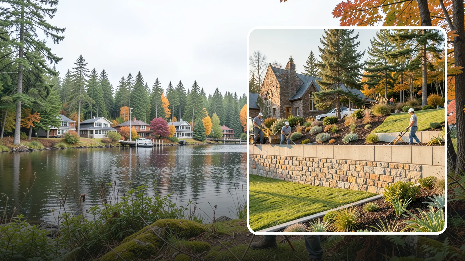 Retaining Walls in La Conner, Skagit County, WA - Design and construction of durable retaining walls for structural support, terracing, and usable space.