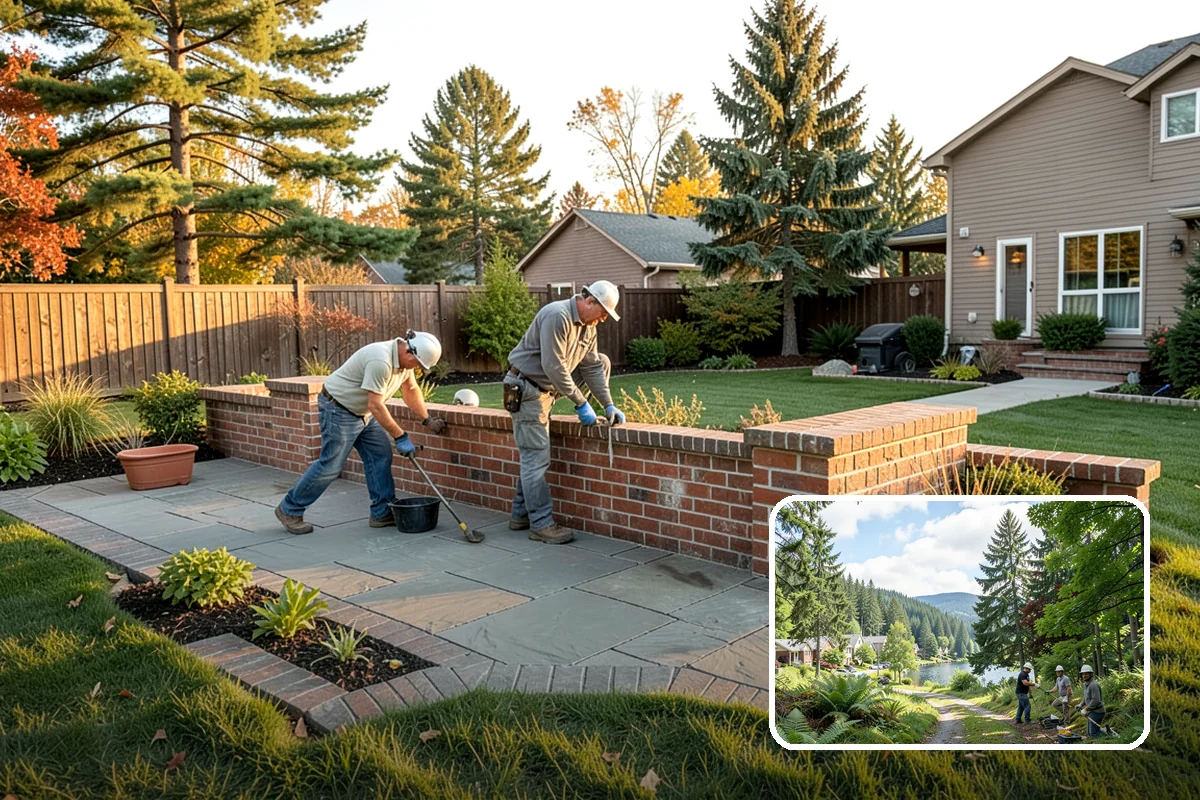 Retaining Walls in Lake Forest Park, King County, WA - Reclaims steep, unusable ground