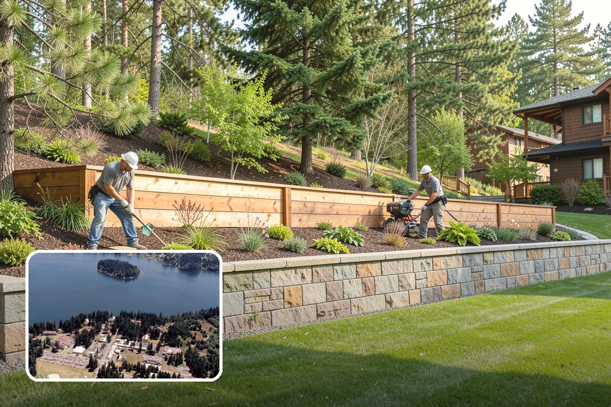 Retaining Walls in Lakewood, Pierce County, WA - Reclaims steep, unusable ground