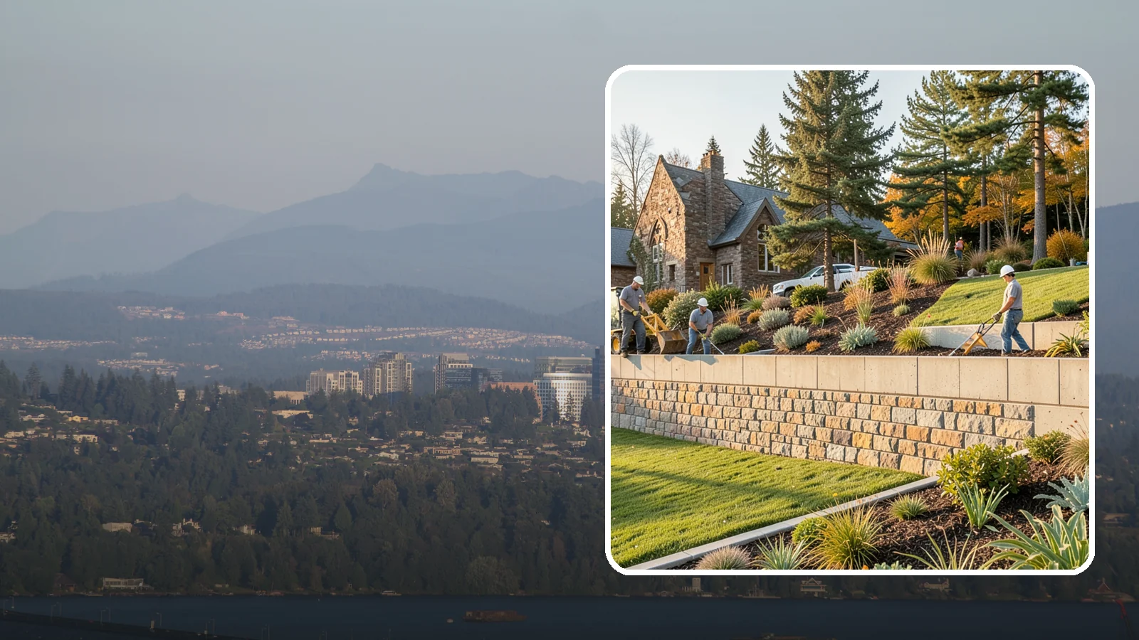 Retaining Walls in Medina, King County, WA - Design and construction of durable retaining walls for structural support, terracing, and usable space.