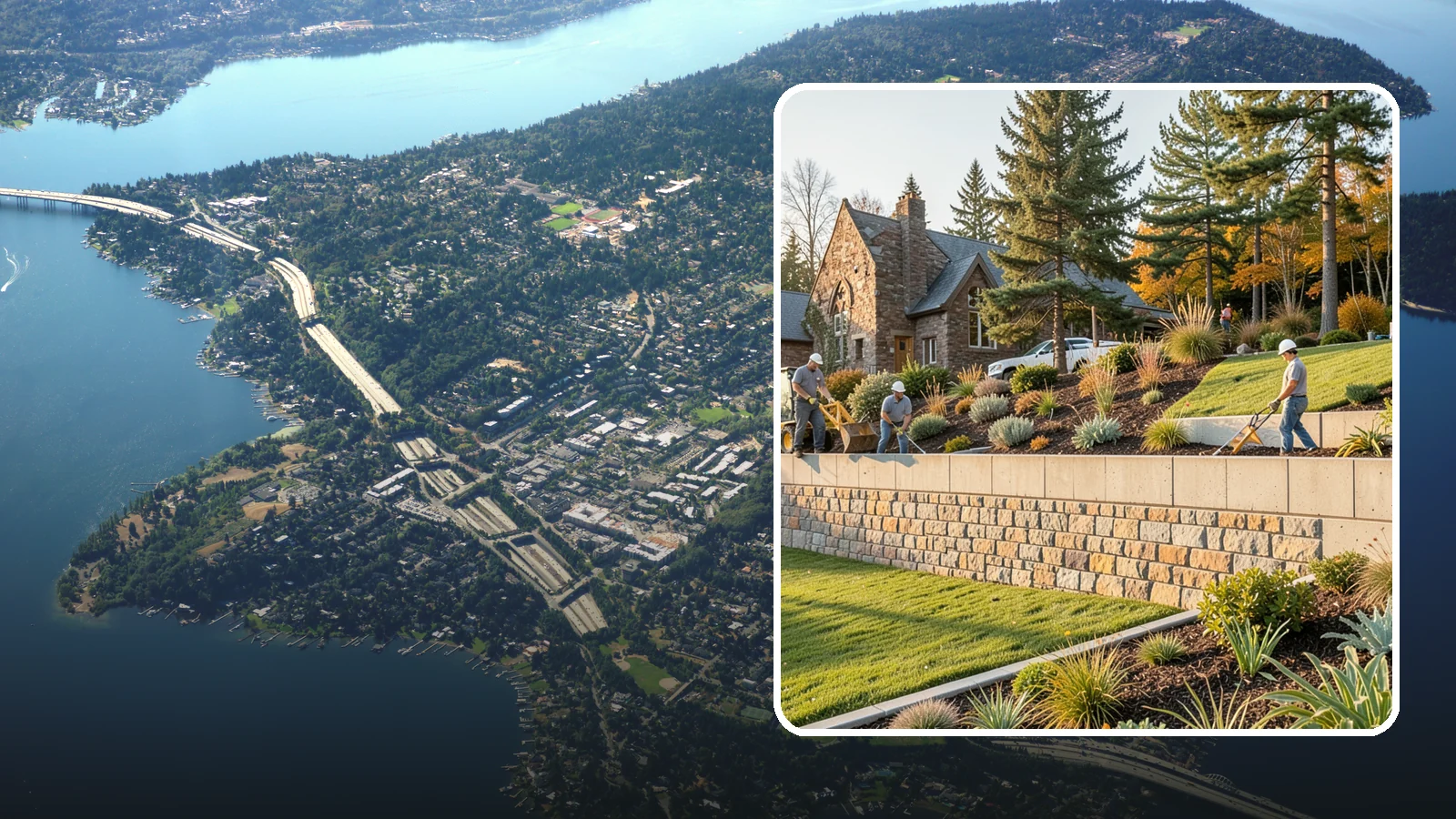 Retaining Walls in Mercer Island, King County, WA - Design and construction of durable retaining walls for structural support, terracing, and usable space.