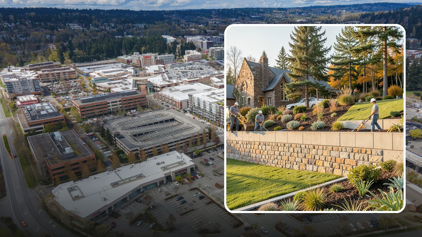 Retaining Walls in Redmond, King County, WA - Design and construction of durable retaining walls for structural support, terracing, and usable space.