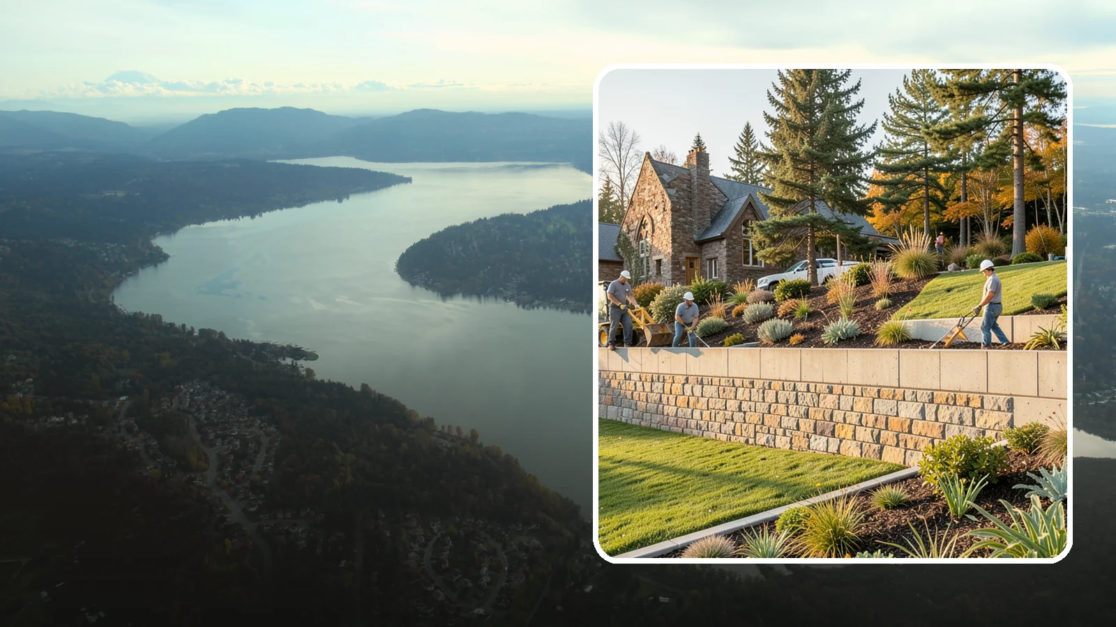 Retaining Walls in Sammamish, King County, WA - Design and construction of durable retaining walls for structural support, terracing, and usable space.