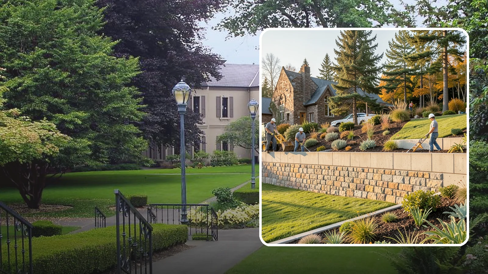 Retaining Walls in Woodinville, King County, WA - Design and construction of durable retaining walls for structural support, terracing, and usable space.