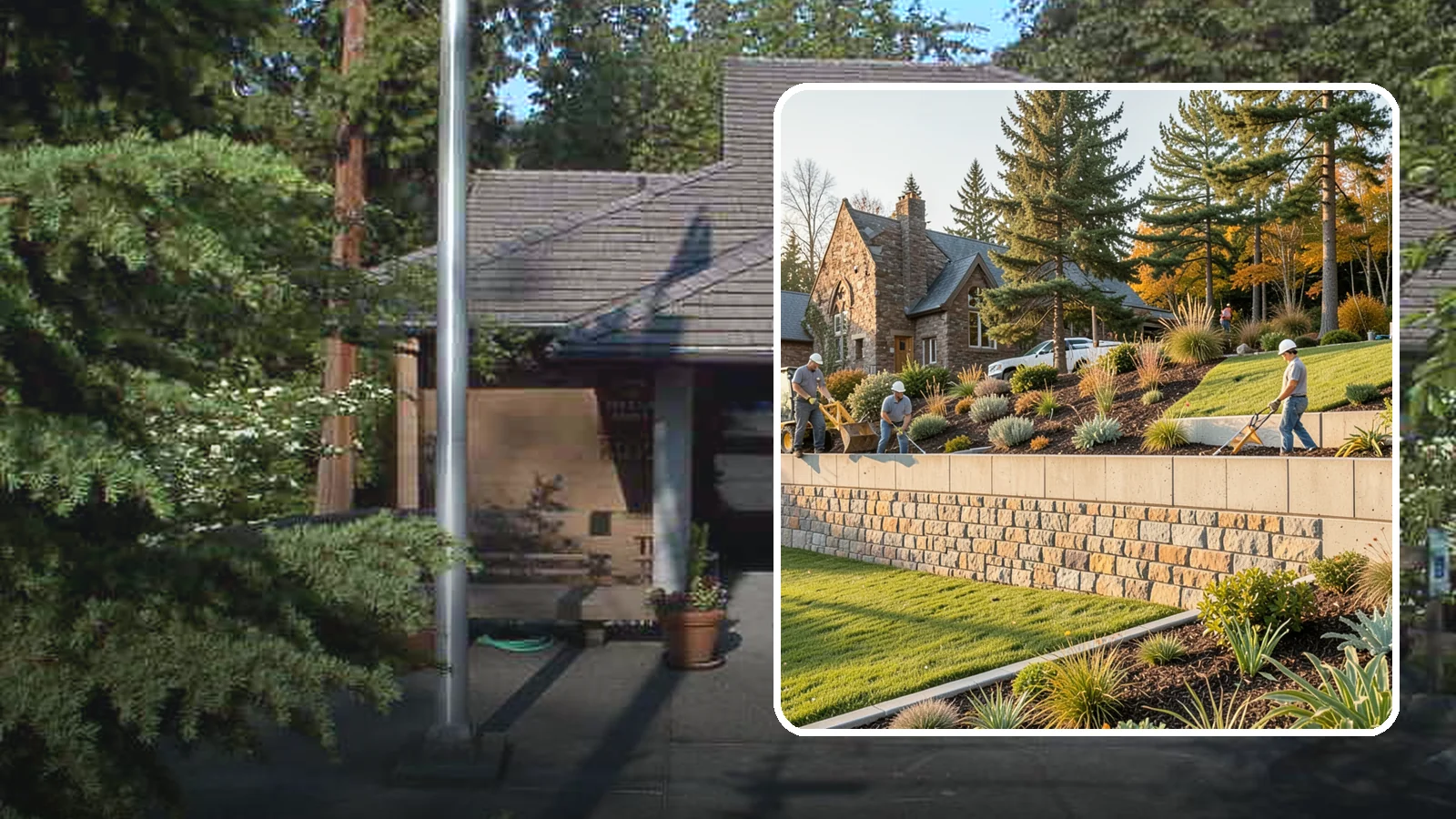 Retaining Walls in Yarrow Point, King County, WA - Design and construction of durable retaining walls for structural support, terracing, and usable space.