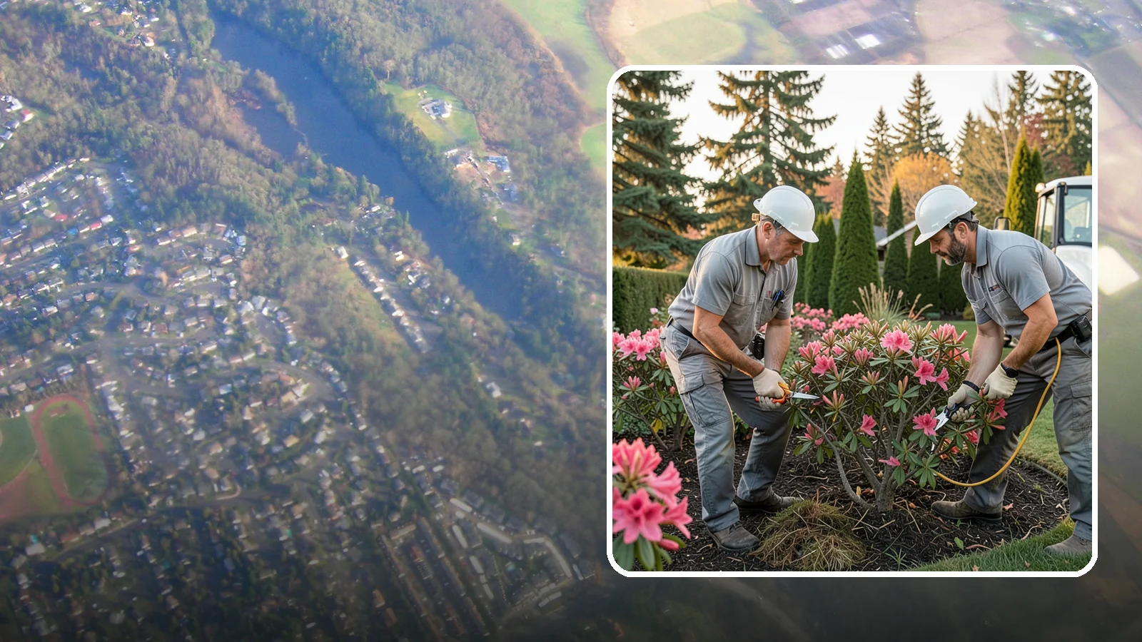 Rhododendron Pruning in Algona, King County, WA - Careful shaping and deadheading of rhododendrons to protect next year's blooms while controlling size in Puget Sound gardens.