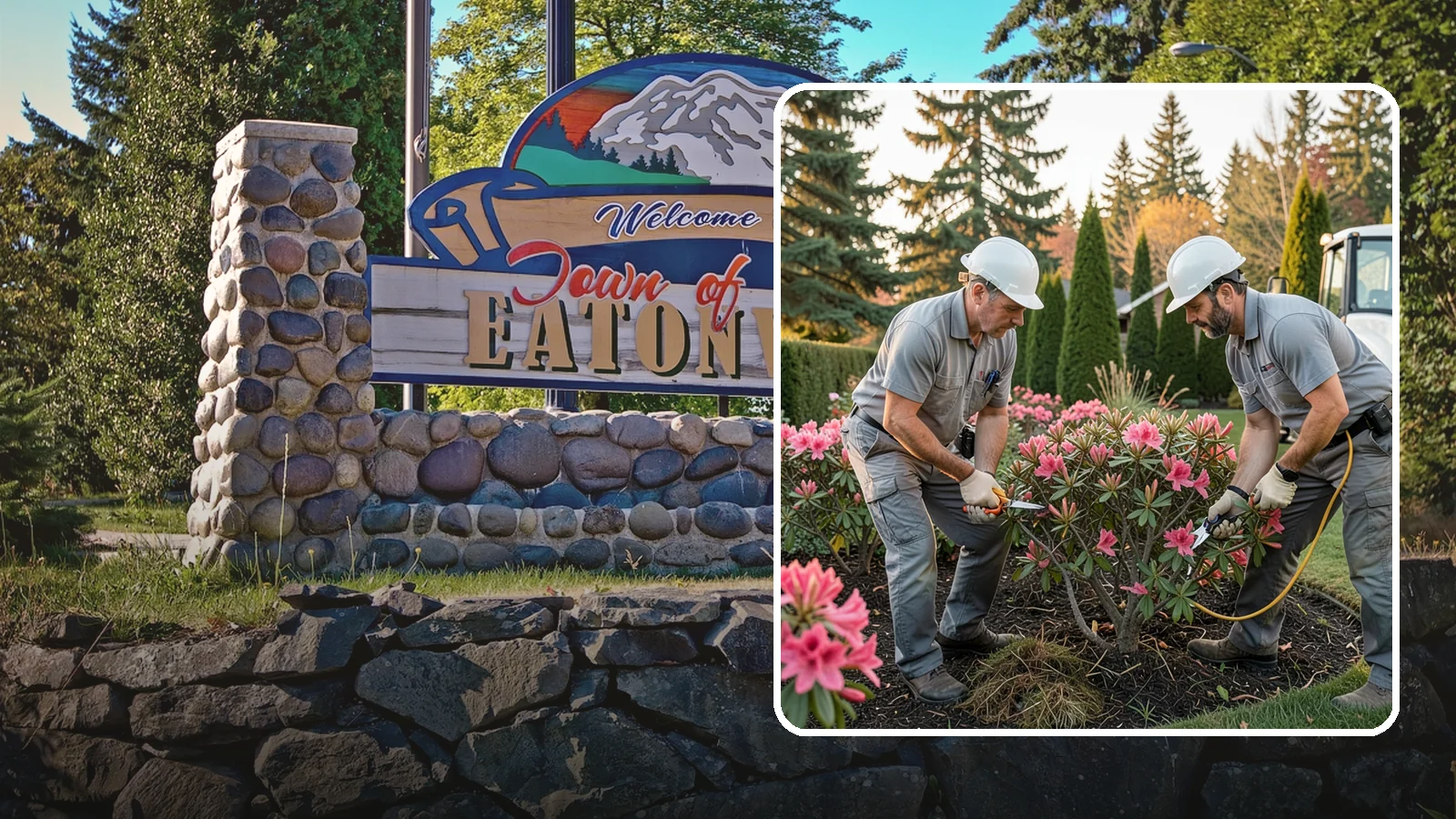 Rhododendron Pruning in Eatonville, Pierce County, WA - Careful shaping and deadheading of rhododendrons to protect next year's blooms while controlling size in Puget Sound gardens.