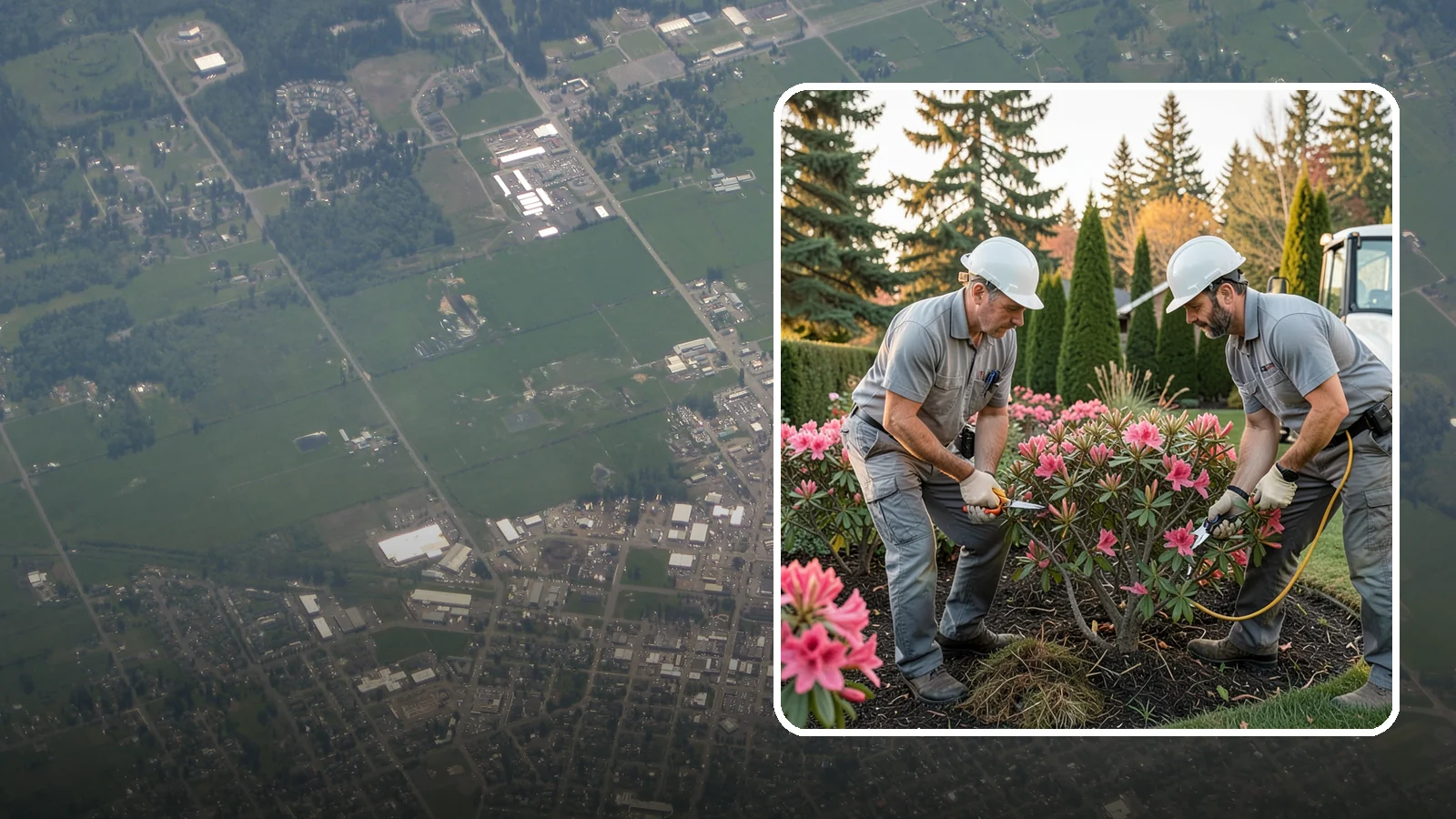 Rhododendron Pruning in Enumclaw, King County, WA - Careful shaping and deadheading of rhododendrons to protect next year's blooms while controlling size in Puget Sound gardens.