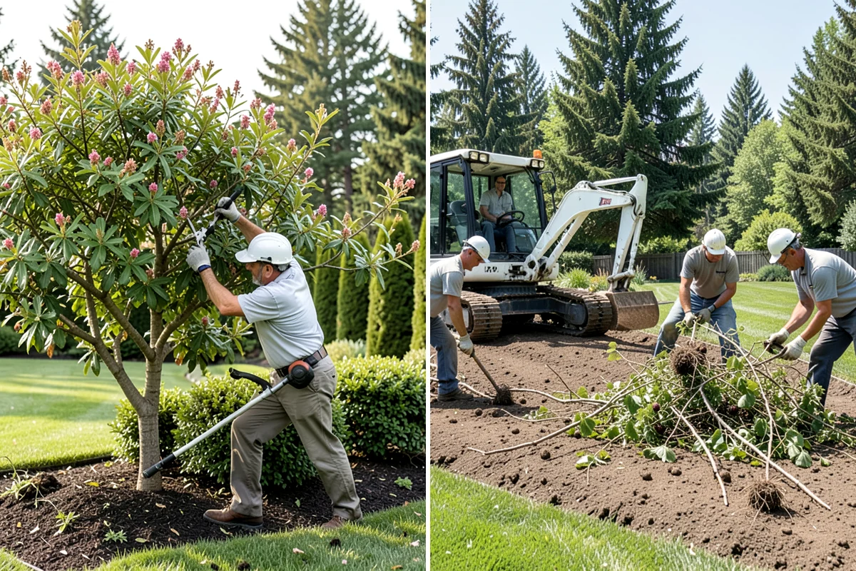 Rhododendron Pruning in Enumclaw, King County, WA - Assess bloom timing and identify growth whorls and dormant buds
