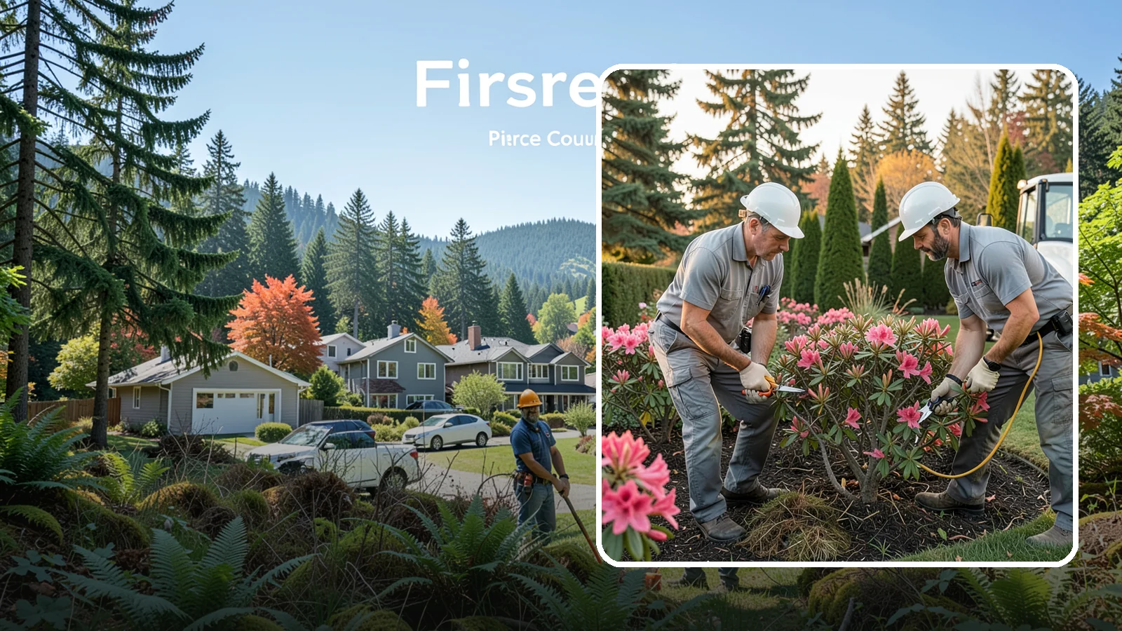 Rhododendron Pruning in Fircrest, Pierce County, WA - Careful shaping and deadheading of rhododendrons to protect next year's blooms while controlling size in Puget Sound gardens.