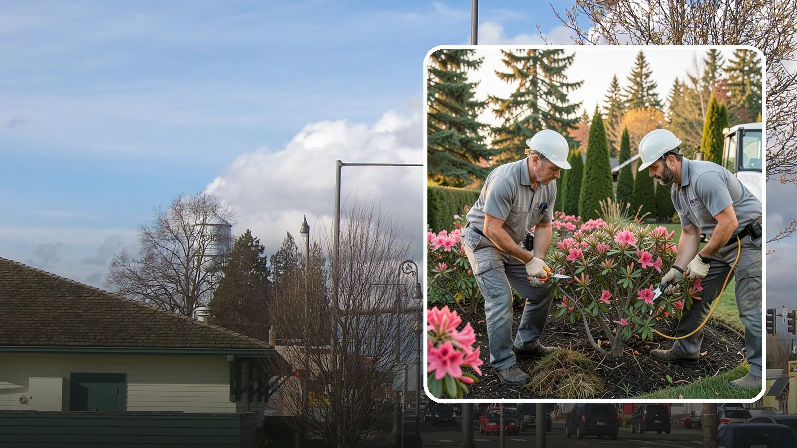 Rhododendron Pruning in Marysville, Snohomish County, WA - Careful shaping and deadheading of rhododendrons to protect next year's blooms while controlling size in Puget Sound gardens.